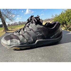 Merrell Barefoot J50293 Men's Trail Running Shoes Size 10 Black Vibram